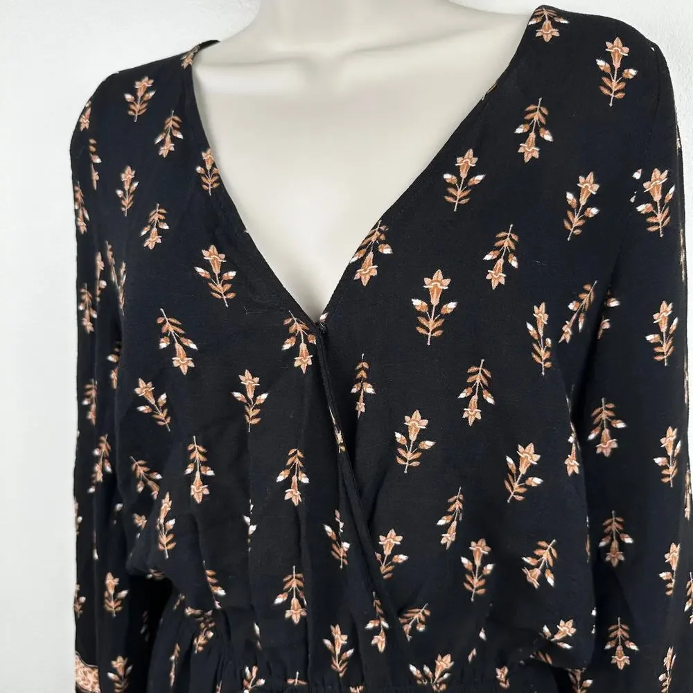 Sadie & Sage Romper Floral Long Sleeve Small Forest Fairy Boho Prairie